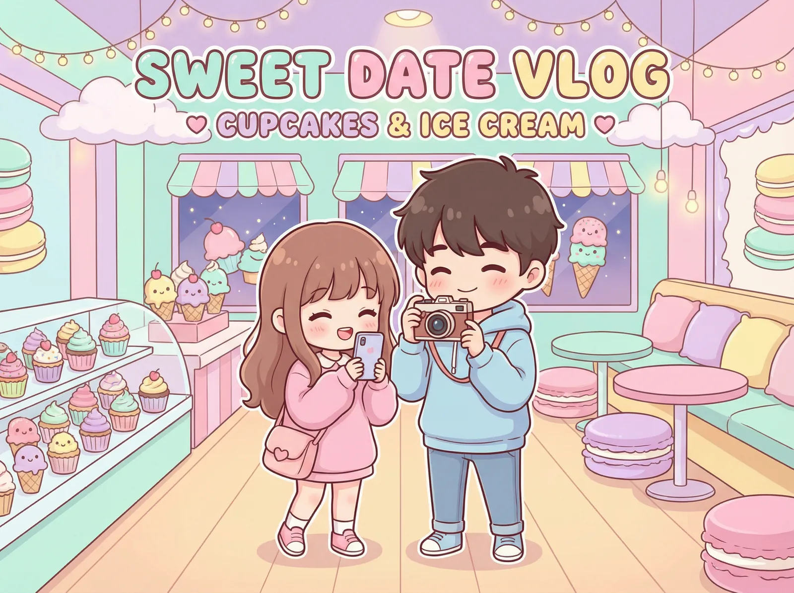 唐心vlog Vlog - 甜品店探店约会